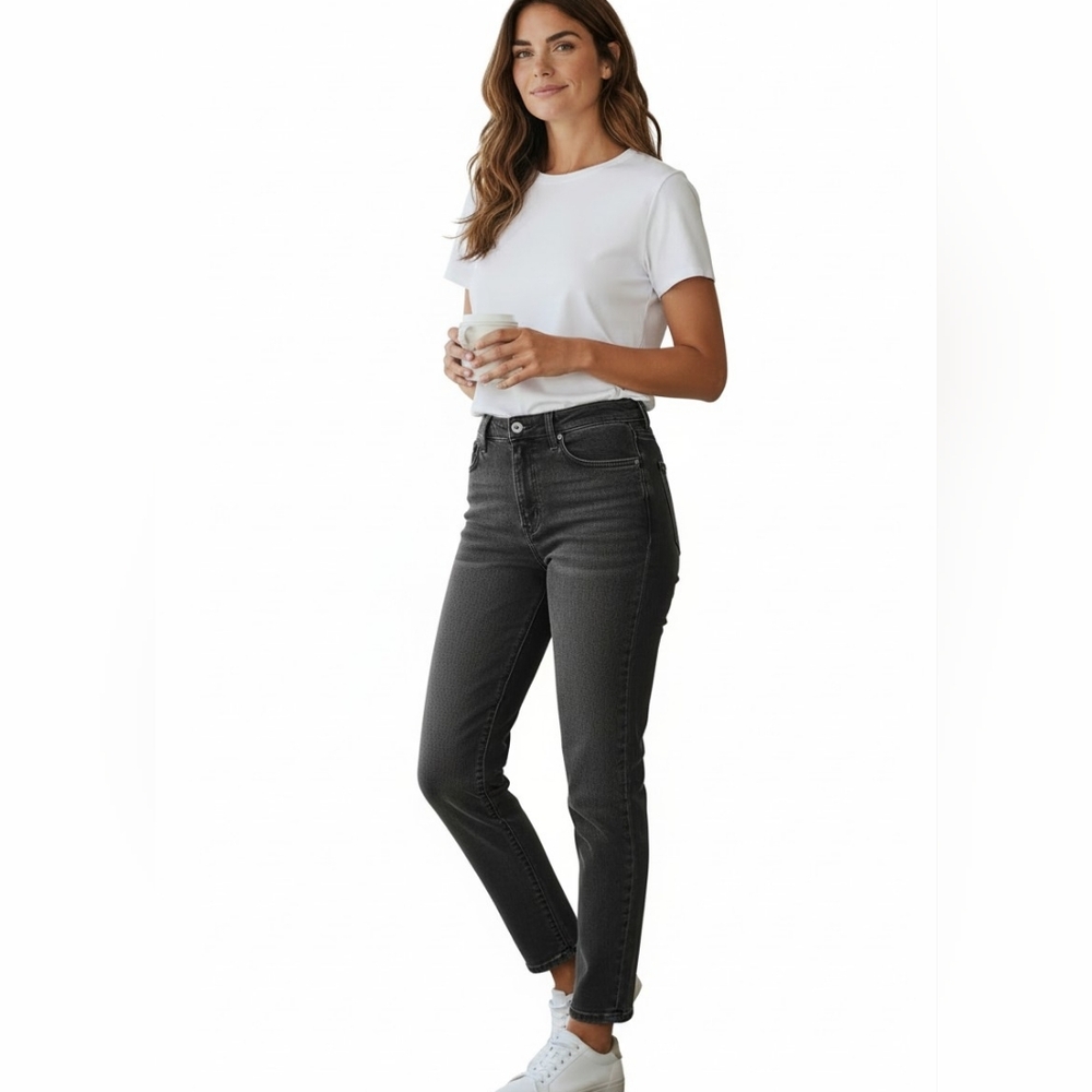 Old Navy Jeans High Rise Super Skinny Secret Slim Pocket Brushed Black Size 16